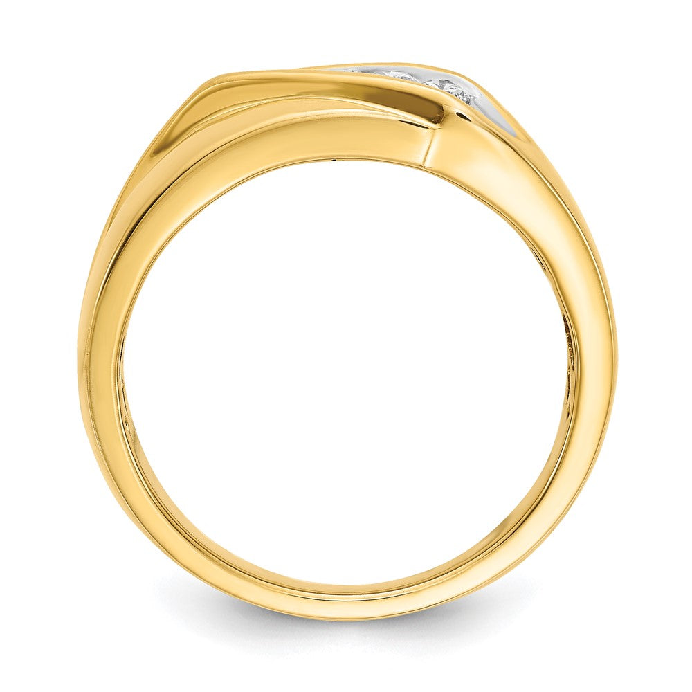 14k Diamond Mens Ring