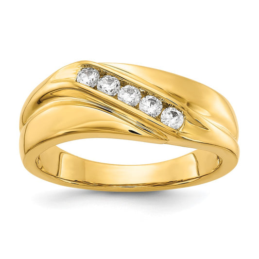 14k Diamond Mens Ring