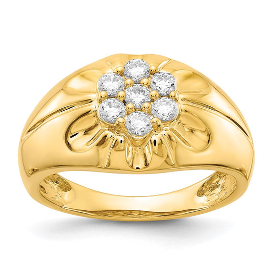 14k Diamond Mens Ring
