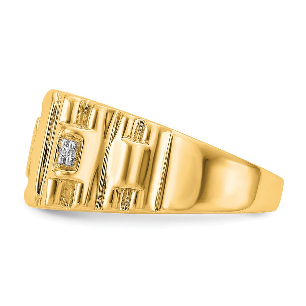 14k AA Diamond men's ring