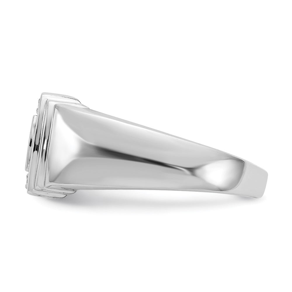 14k White Gold AA Diamond men's ring