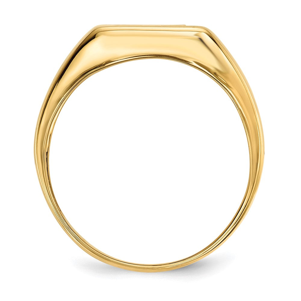 14k Onyx and Diamond Cross Mens Ring