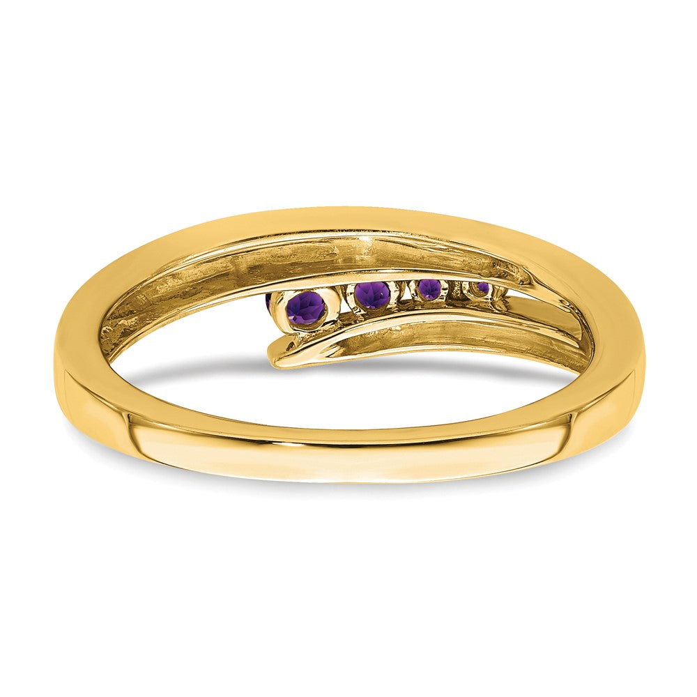 14k Amethyst 4-stone Ring