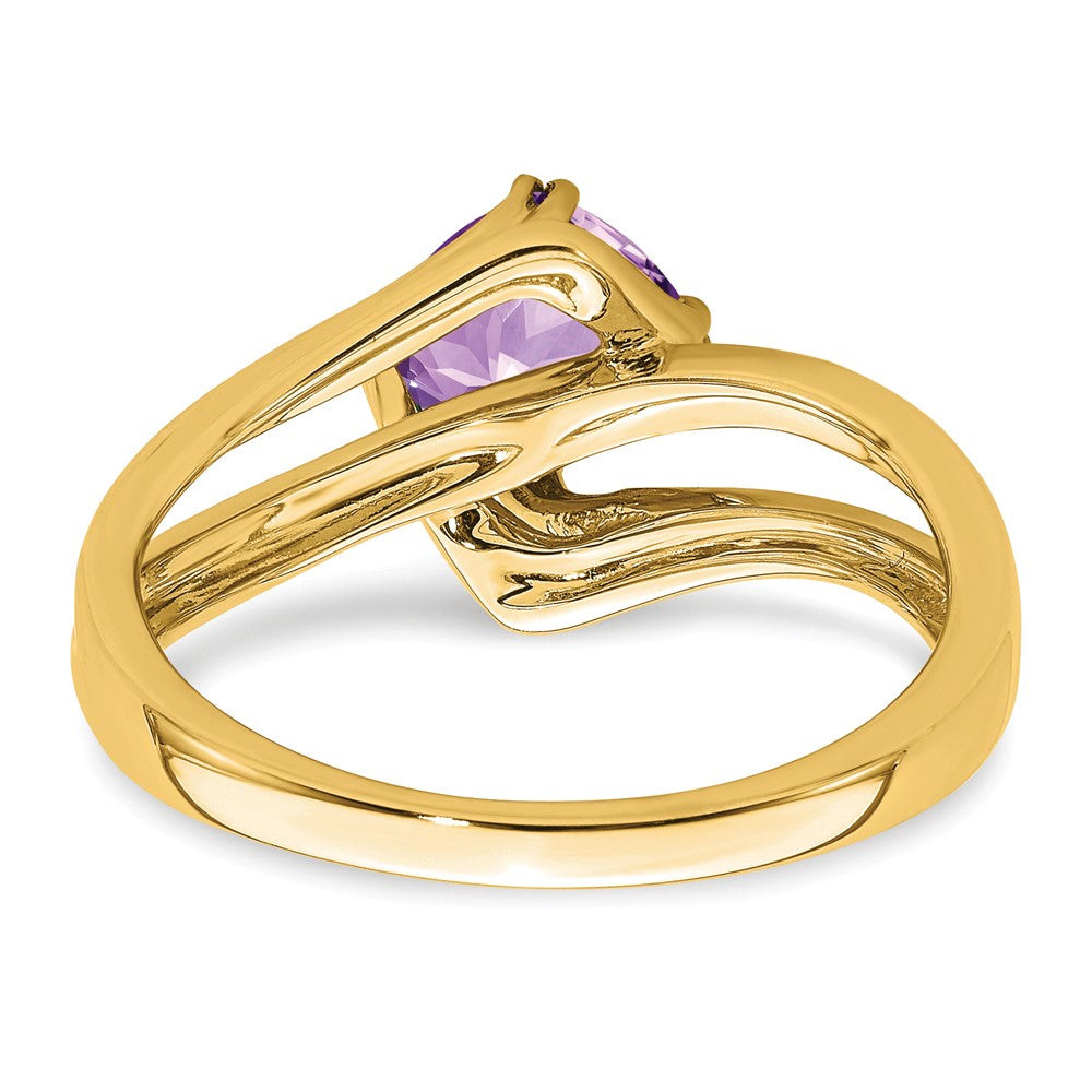14k Amethyst and Diamond Ring