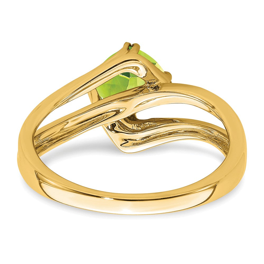 14k Peridot and Diamond Ring