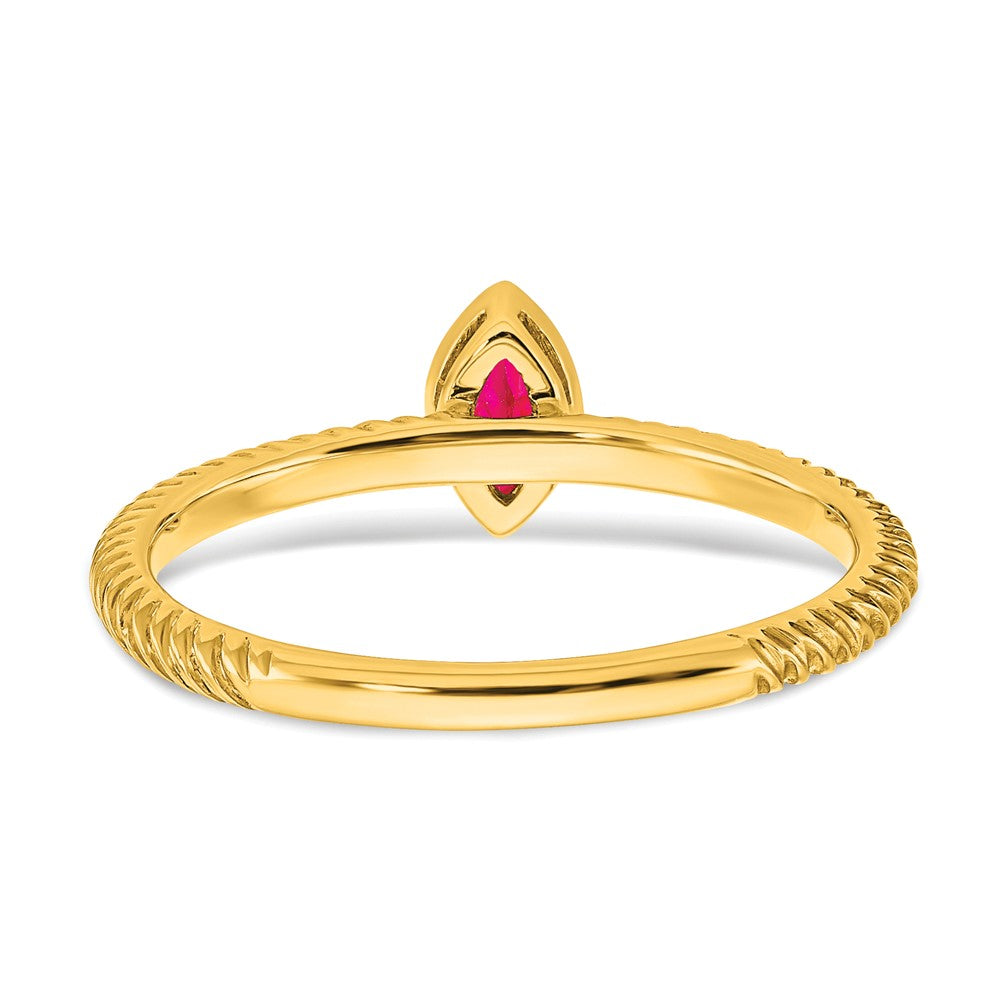 14k Marquise Bezel Ruby Ring