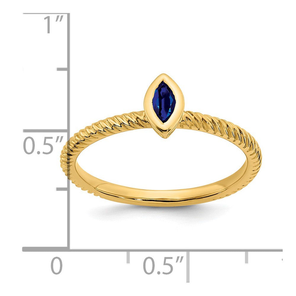 14k Marquise Bezel Sapphire Ring