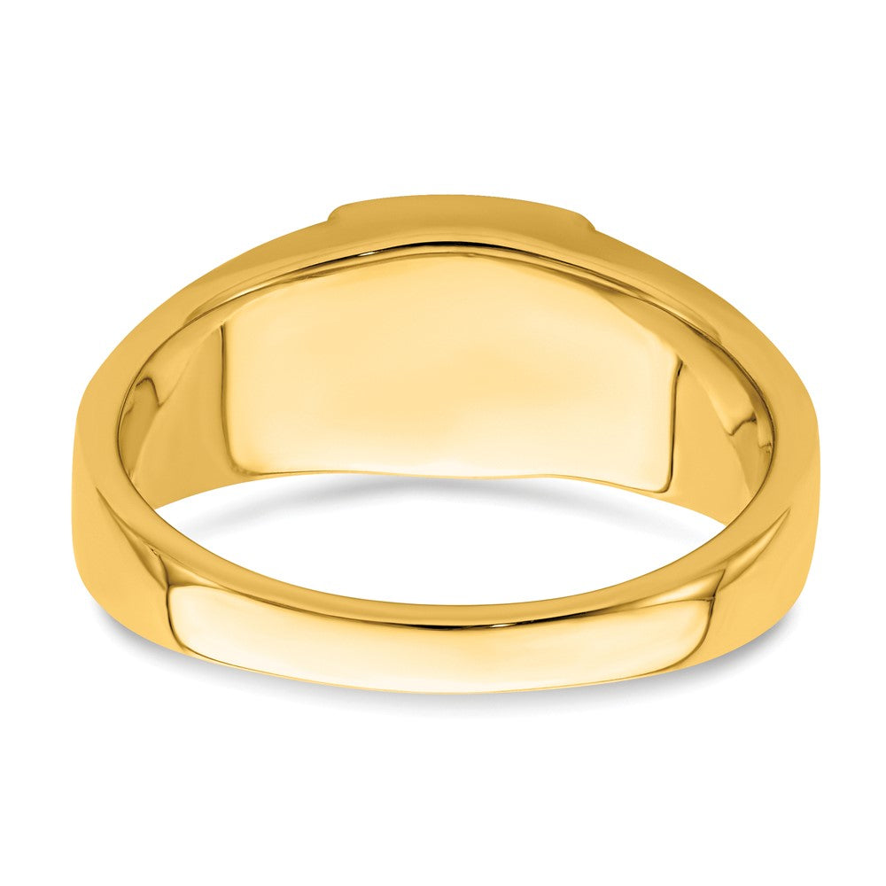 14k Onyx and Diamond Mens Ring