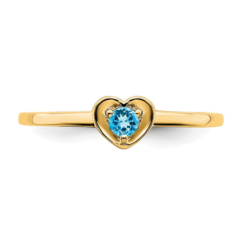 14K Amethyst Heart Ring