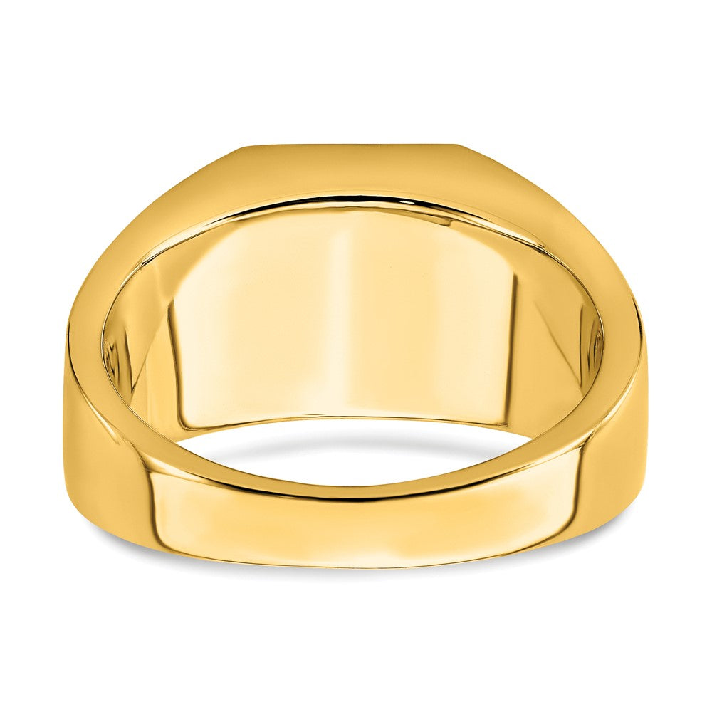 14k Onyx and Diamond Eagle Mens Ring