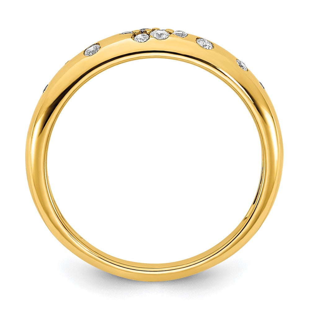 14K Polished Diamond Sprinkle Ring