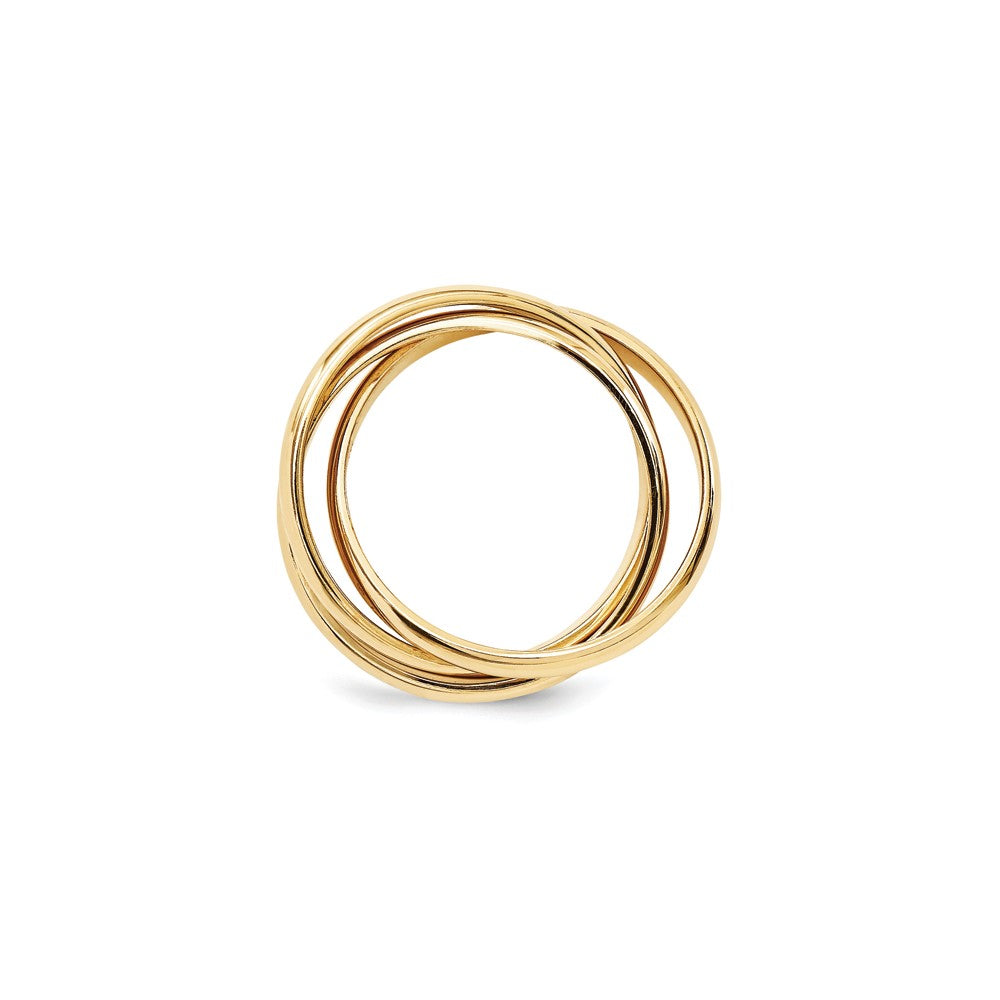 14k Polished Rolling Ring Size 4.5
