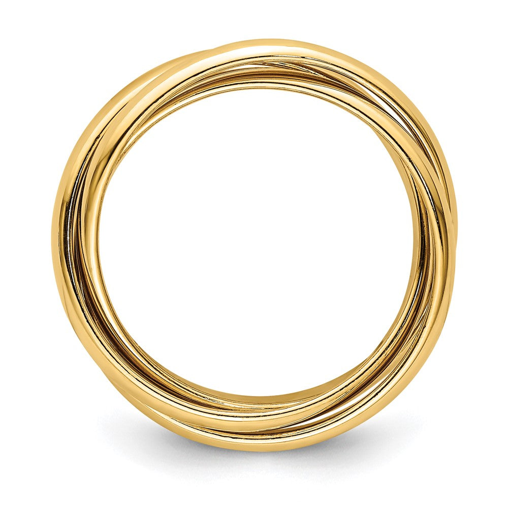 14k Polished Rolling Ring Size 8.5