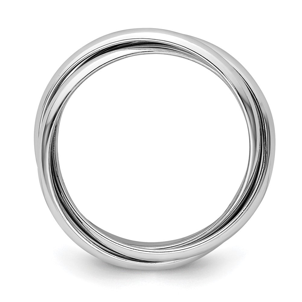 14k White Gold Polished Rolling Ring Size 5