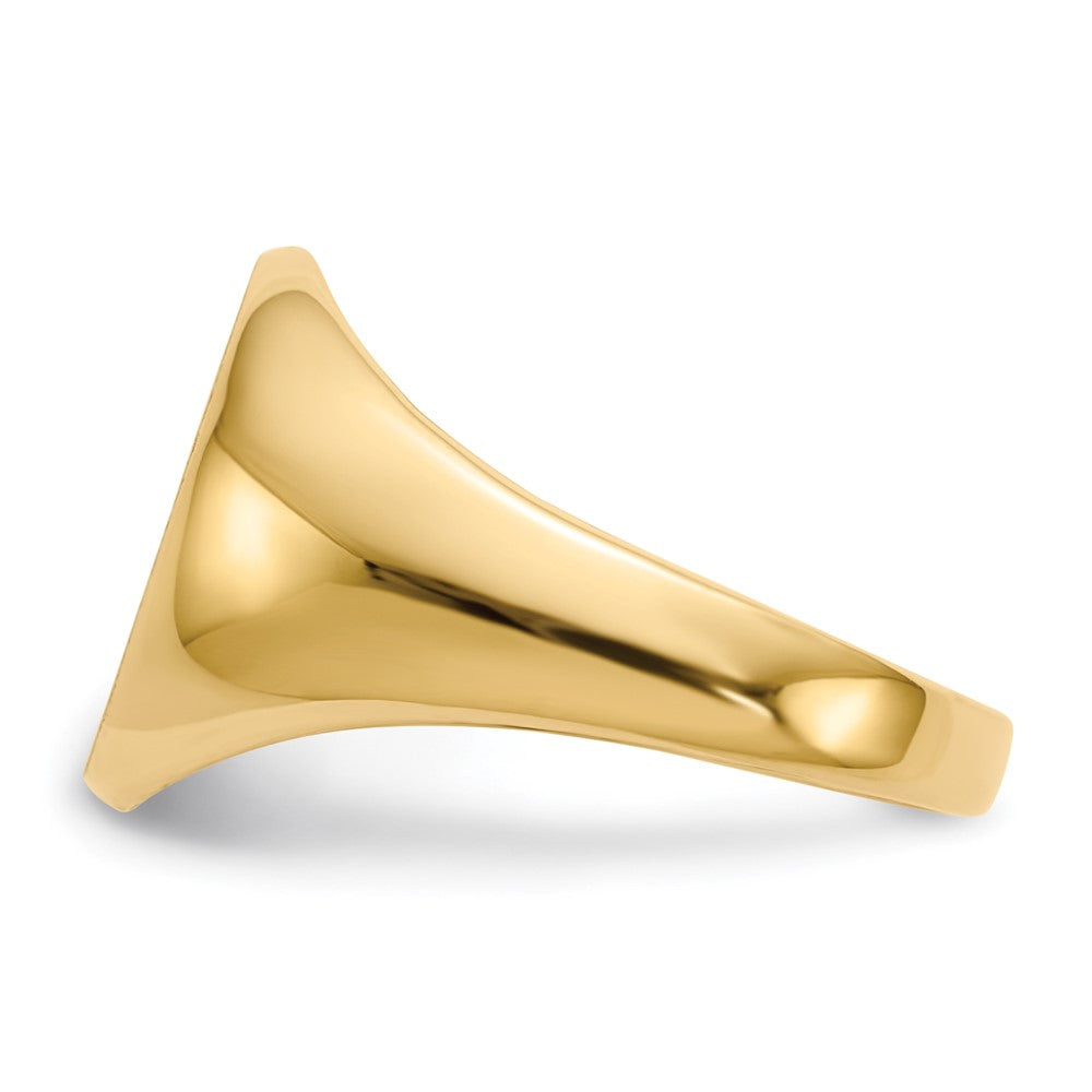 14k 12.5x11.0mm Open Back Signet Ring
