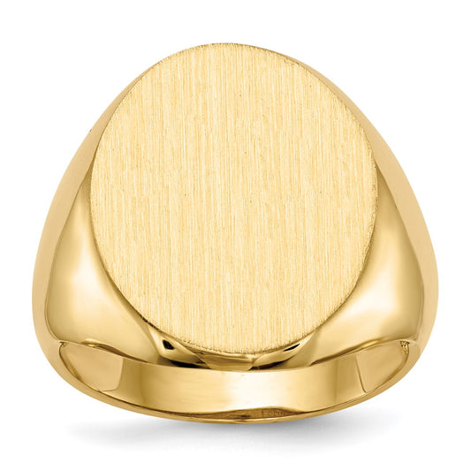 14k 20.0x16.5mm Open Back Men's Signet Ring