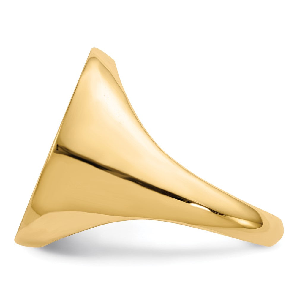 14k 22.0x18.0mm Open Back Men's Signet Ring