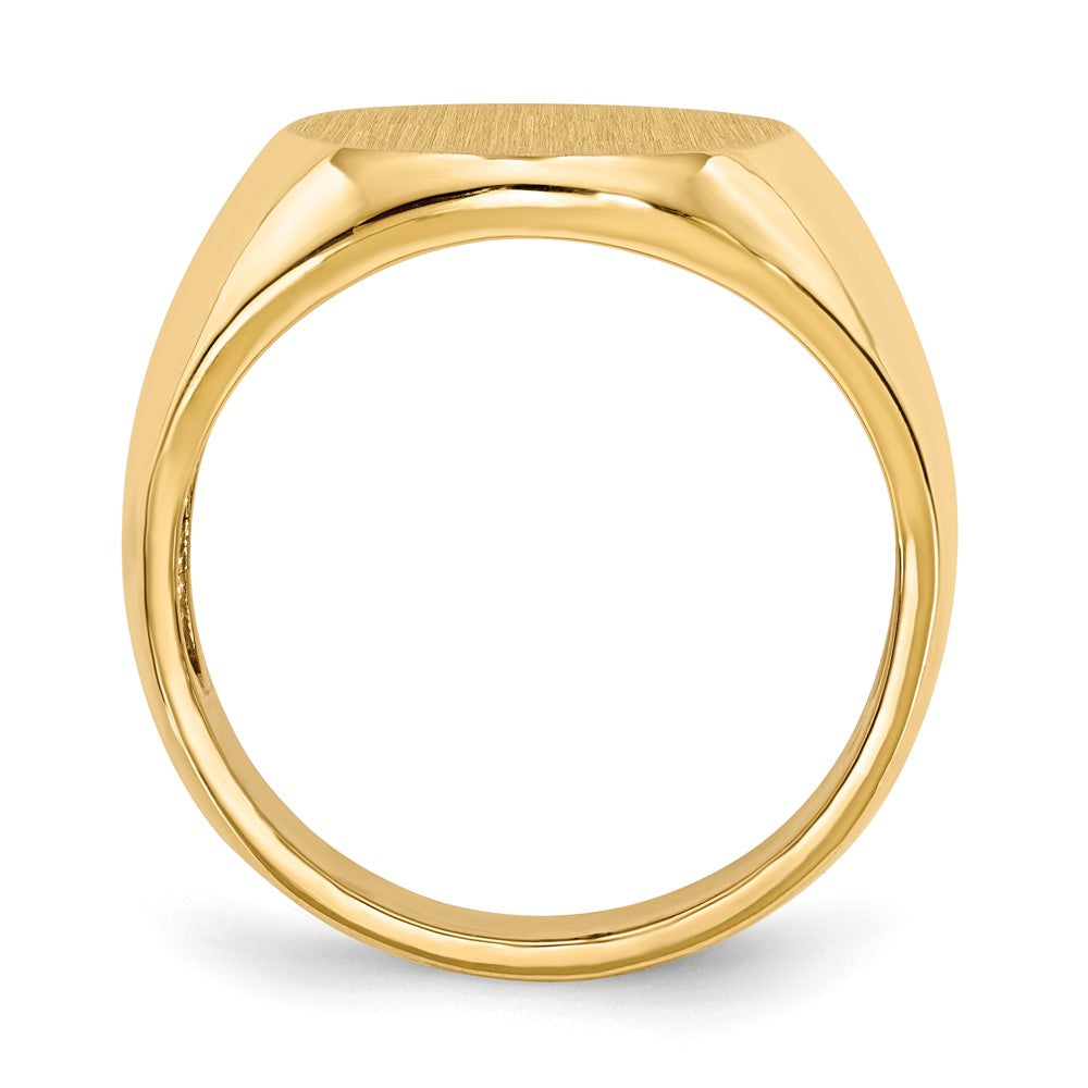 14k Yellow Gold 14.0 x18.0mm Open Back Men's Signet Ring