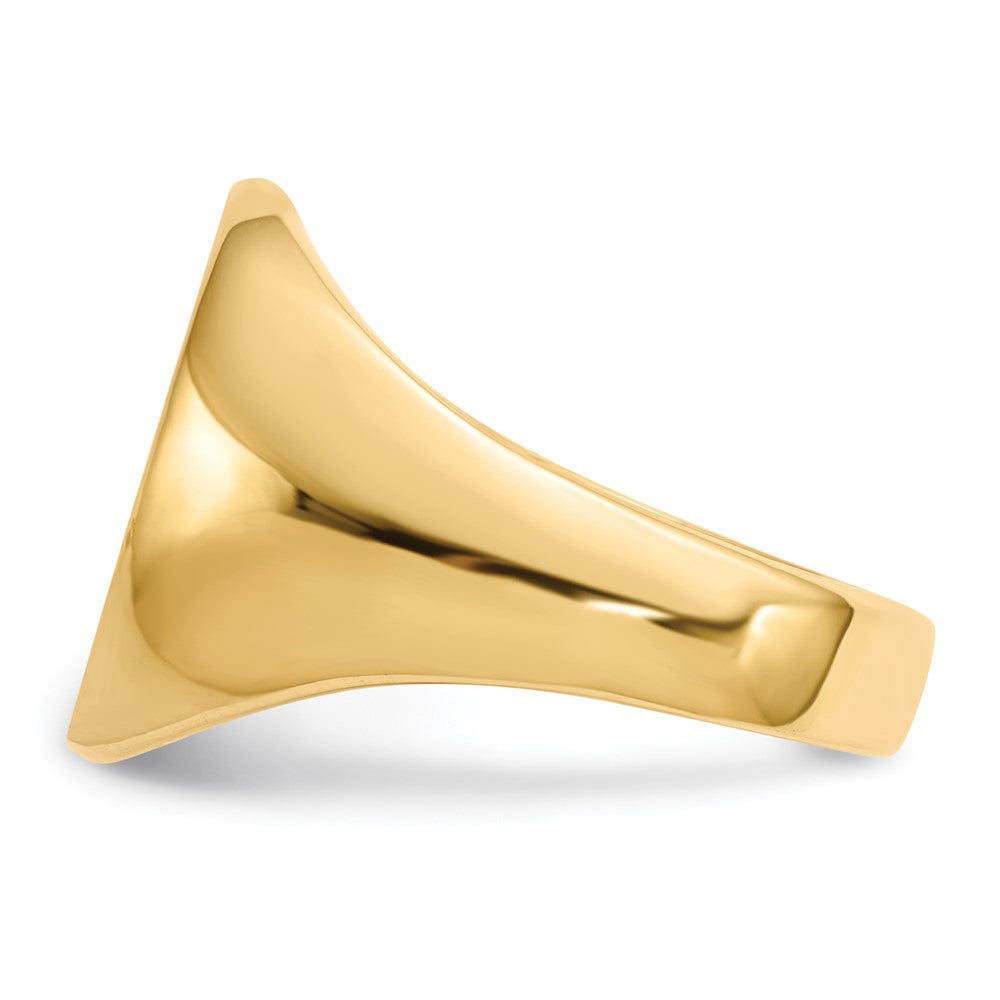 14k Yellow Gold 14.0 x18.0mm Open Back Men's Signet Ring