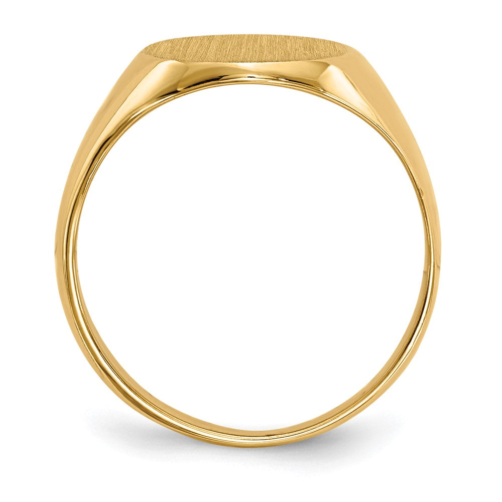 18ky 10.5x12mm Closed Back Signet Ring