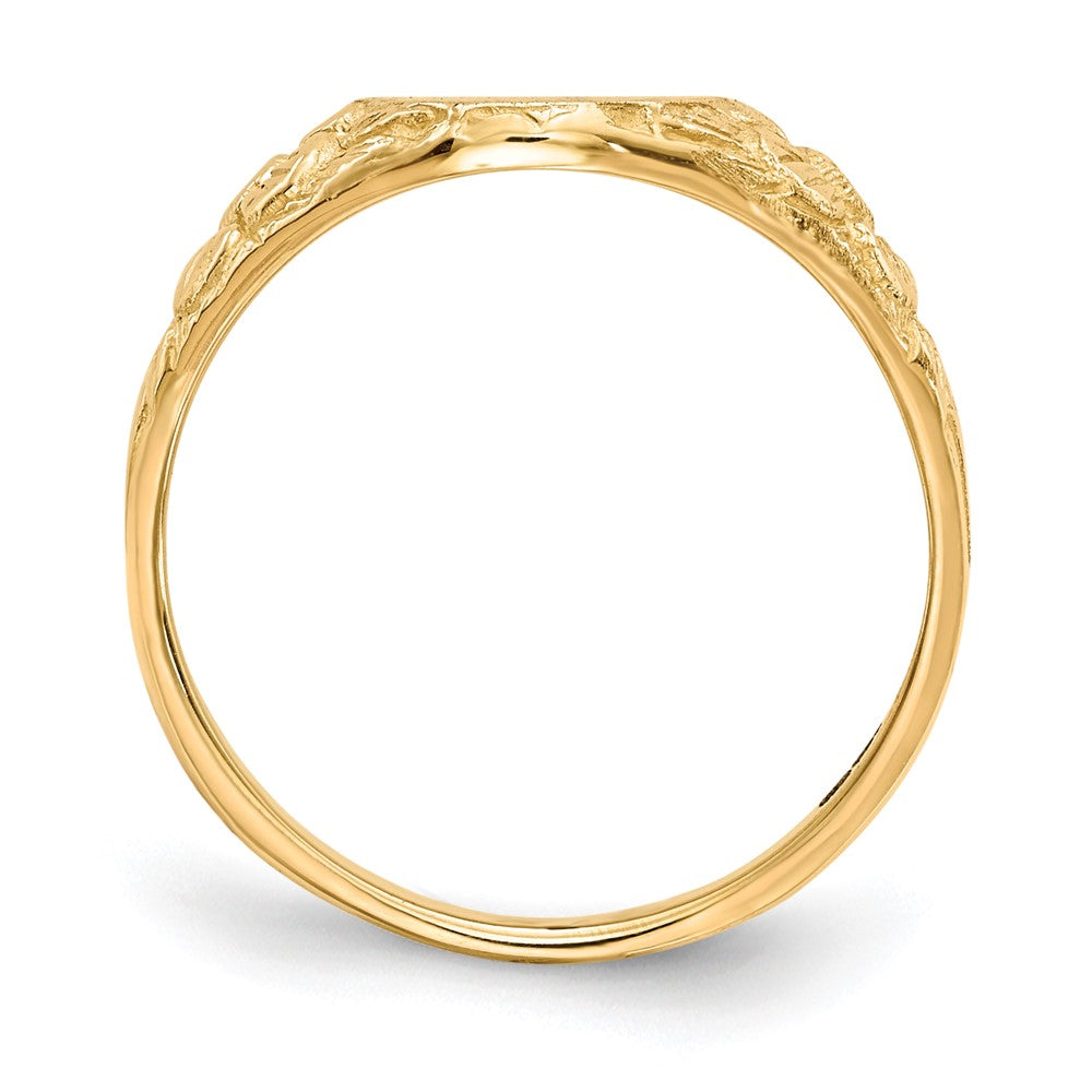 14k Yellow Gold 10.0x8.0mm Open Back Signet Ring