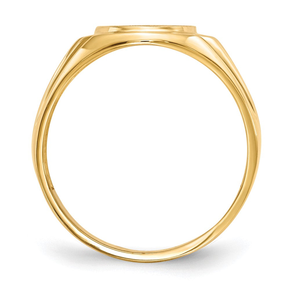 14k 13.5x10.0mm Open Back VS Diamond Men's Signet Ring