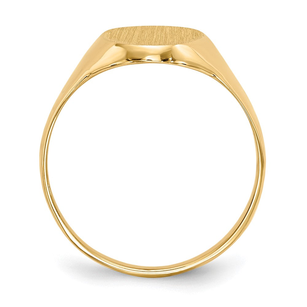 18k 14.0x8.5mm Closed Back Signet Ring