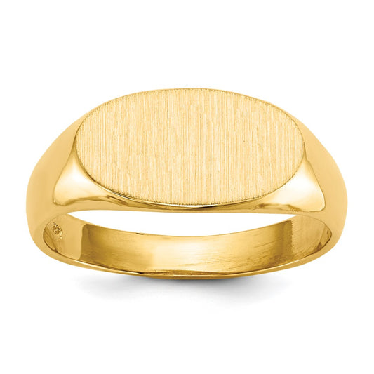 14k 7.0x13.5mm Open Back Signet Ring
