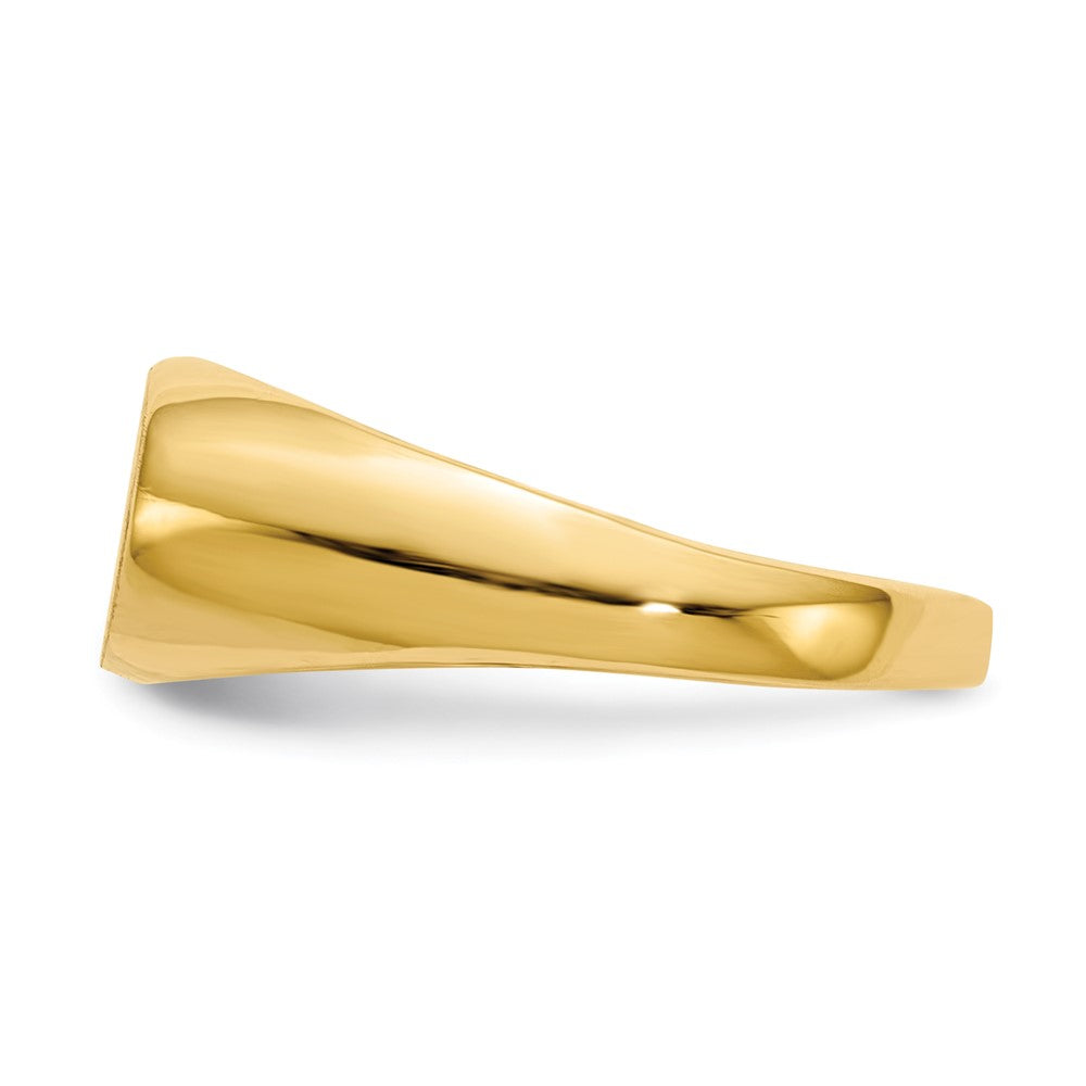 14k 6.5x11.0mm VS Diamond Open Back Signet Ring