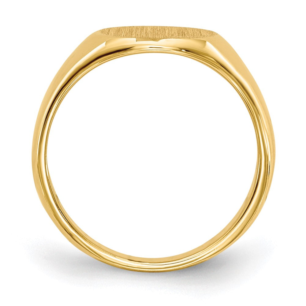 14k Yellow Gold 8.5x8.5mm Closed Back Child's Signet Ring