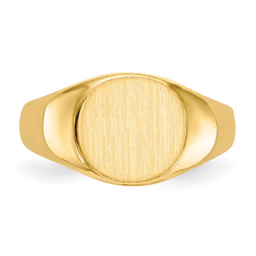 14k Yellow Gold 8.5x8.5mm Closed Back Child's Signet Ring
