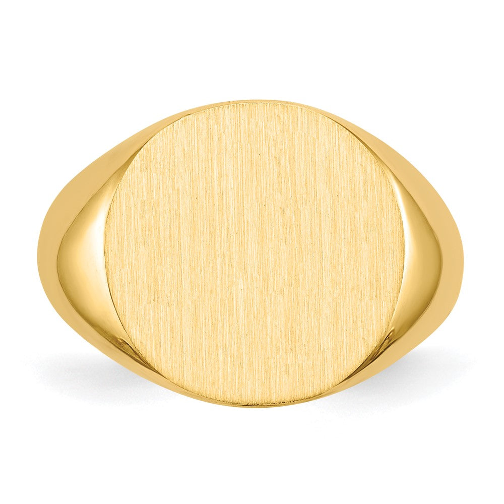 14k 15.0x15.5mm Open Back Signet Ring
