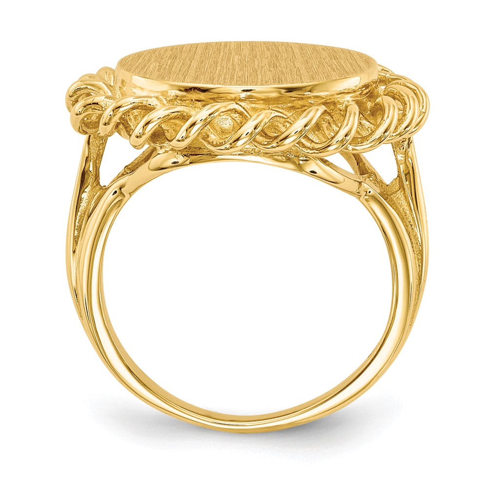 14k 14.5x15.0mm Open Back Signet Ring