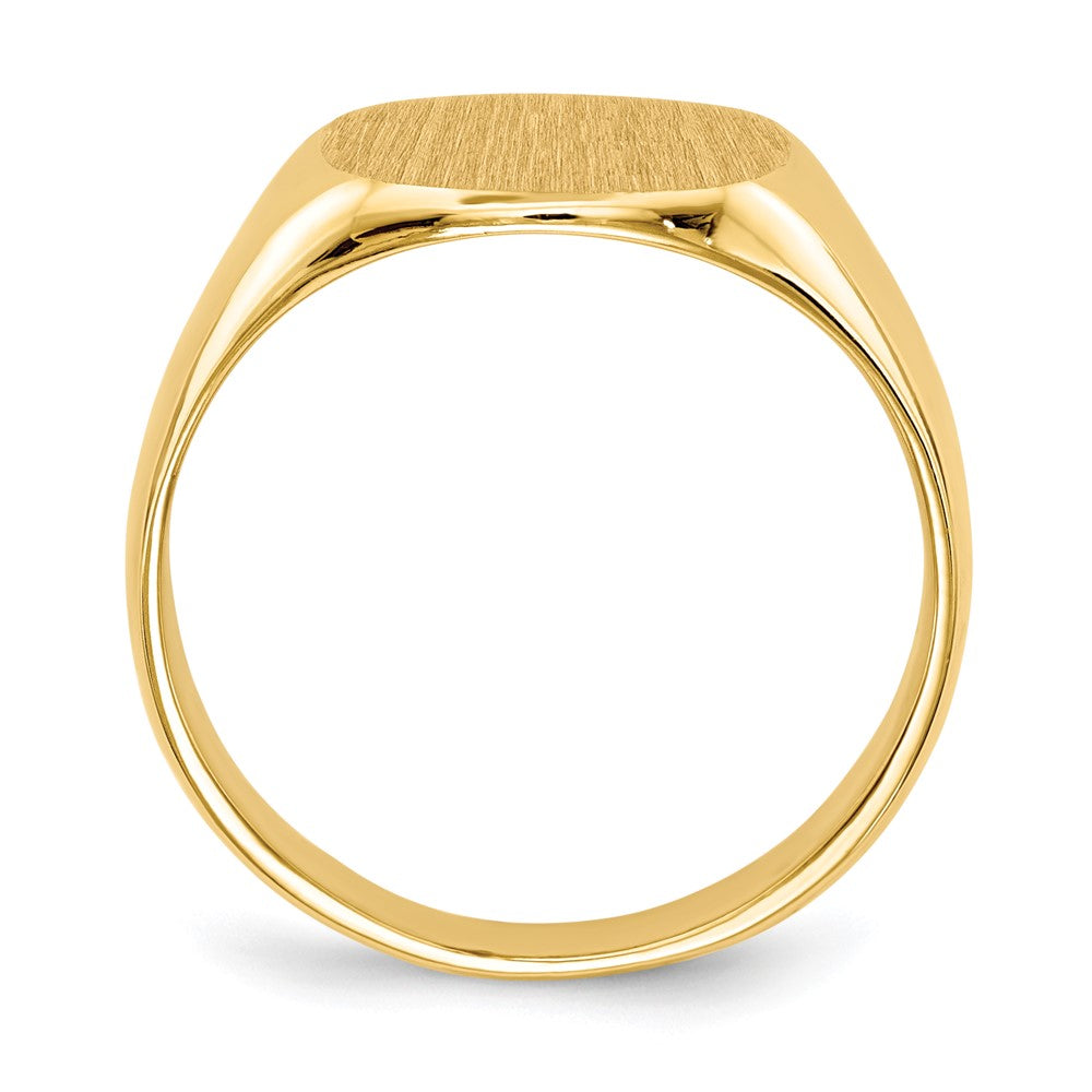 14k 12.5x13.5mm Closed Back Men's Signet Ring