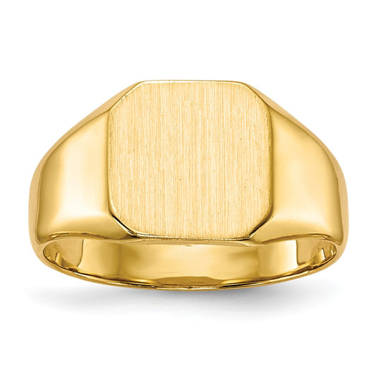 14k 9.5x9.5mm Closed Back Signet Ring