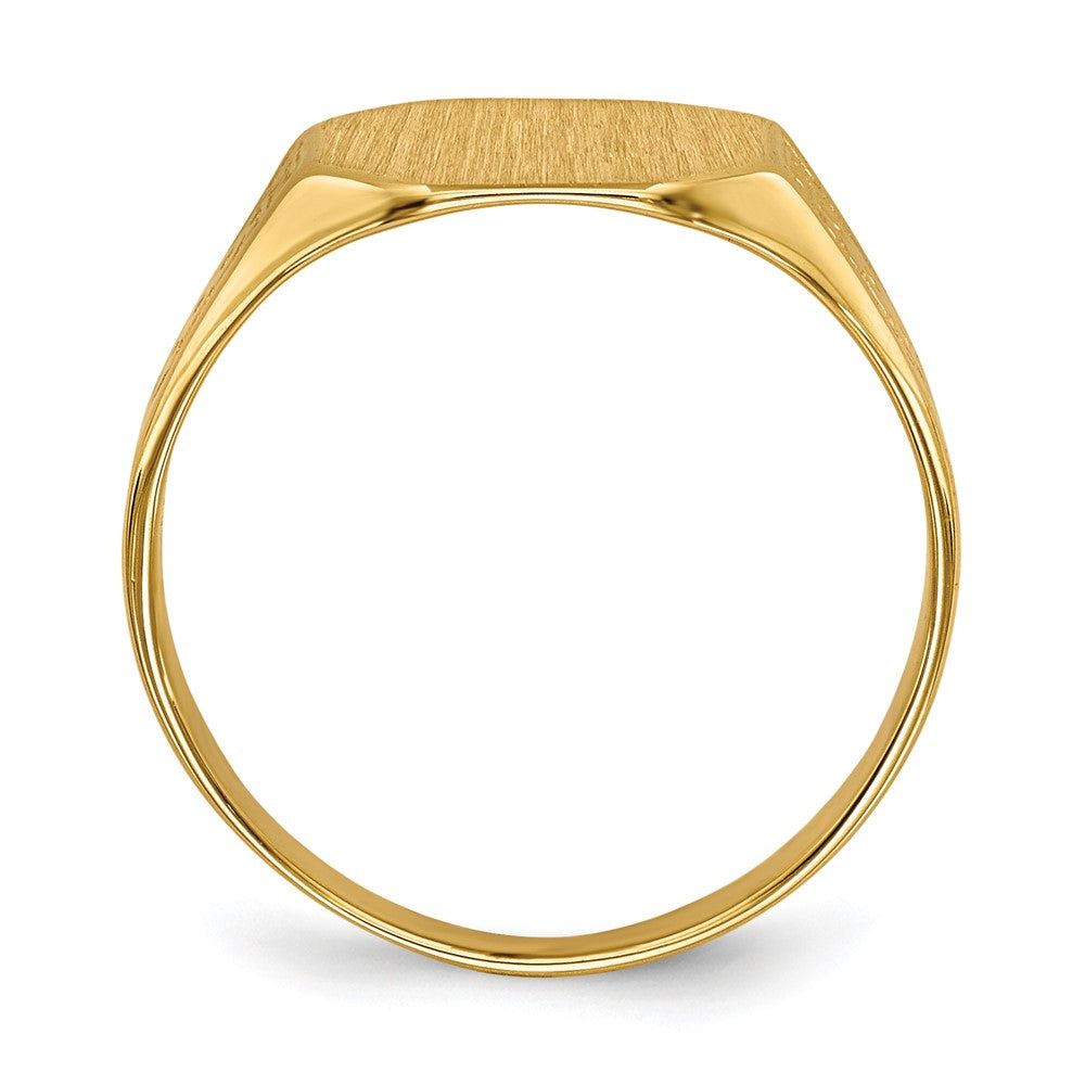 14k 9.0x11.0mm Closed Back Signet Ring