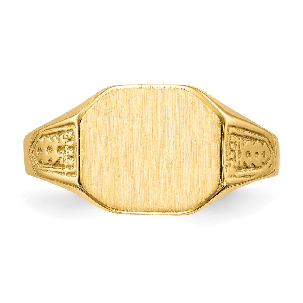 14k 9.0x11.0mm Closed Back Signet Ring