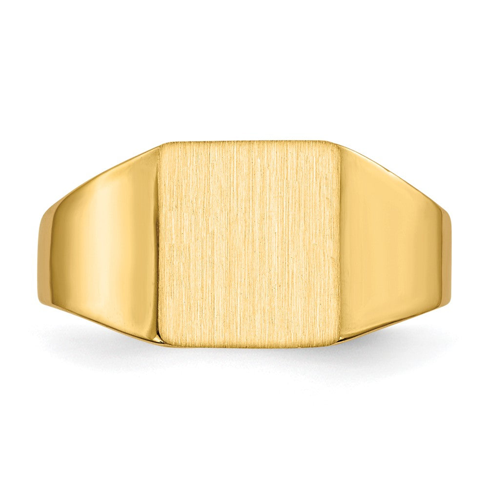 14k Yellow Gold 9.0x8.5mm Closed Back Signet Ring