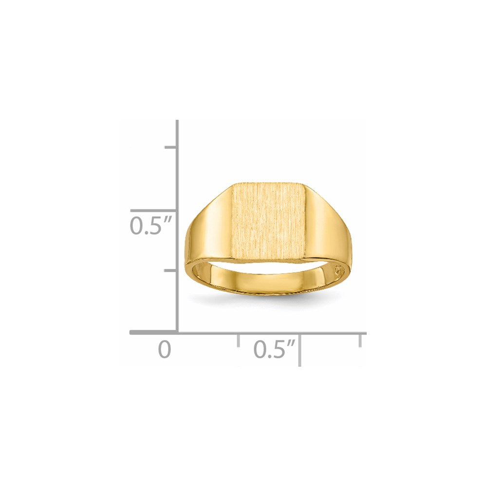 14k Yellow Gold 9.0x8.5mm Closed Back Signet Ring
