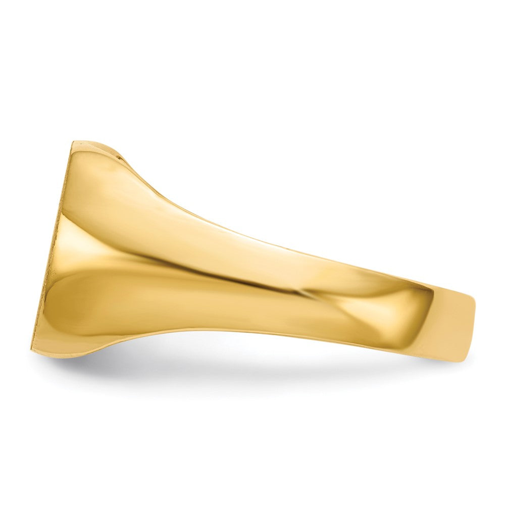 14k Yellow Gold 10.5x12.0mm Closed Back Signet Ring
