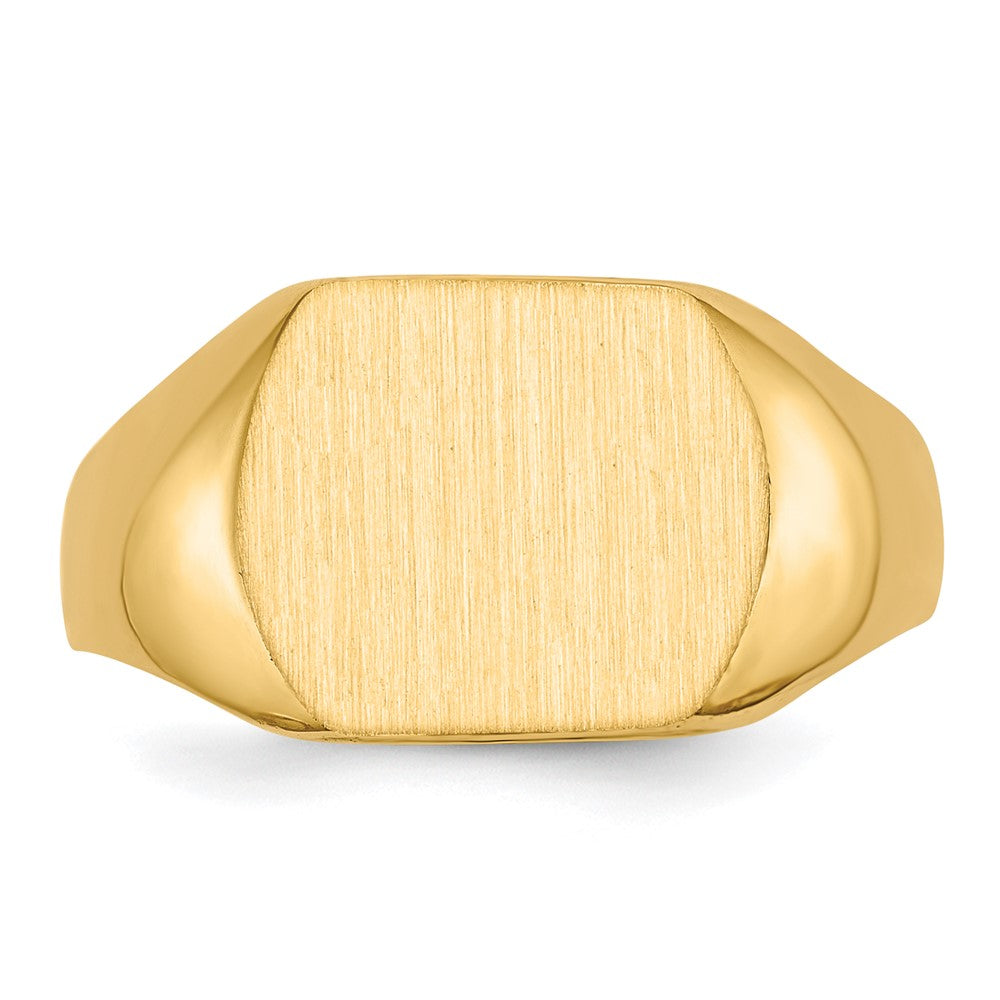 14k Yellow Gold 10.5x12.0mm Closed Back Signet Ring