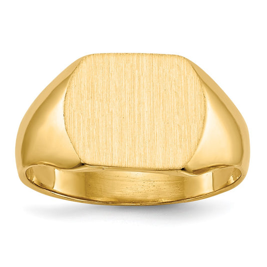 14k Yellow Gold 10.5x12.0mm Closed Back Signet Ring