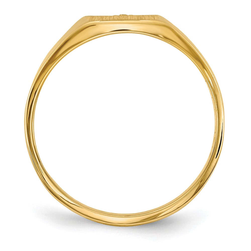 14k 8.0x7.0mm Closed Back VS Diamond Signet Ring
