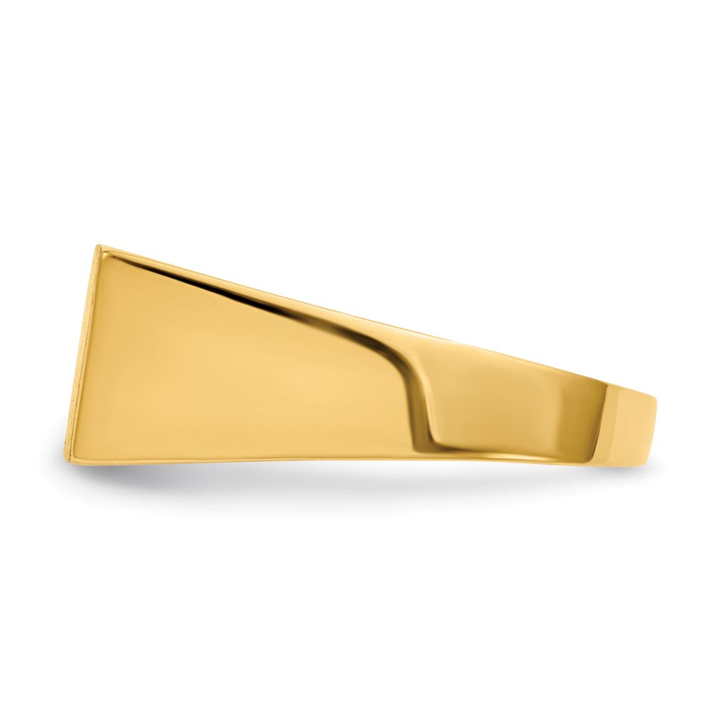 14k 8.0x16.5mm Open Back Men's Signet Ring