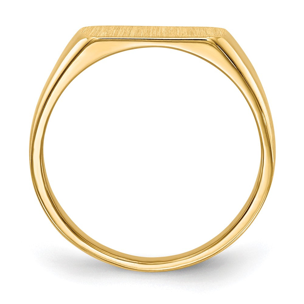 14k 6.5x11.5mm Closed Back Signet Ring