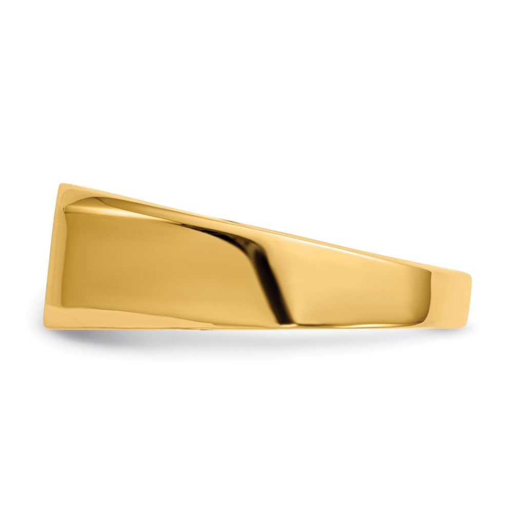 14k 6.5x11.5mm Closed Back Signet Ring