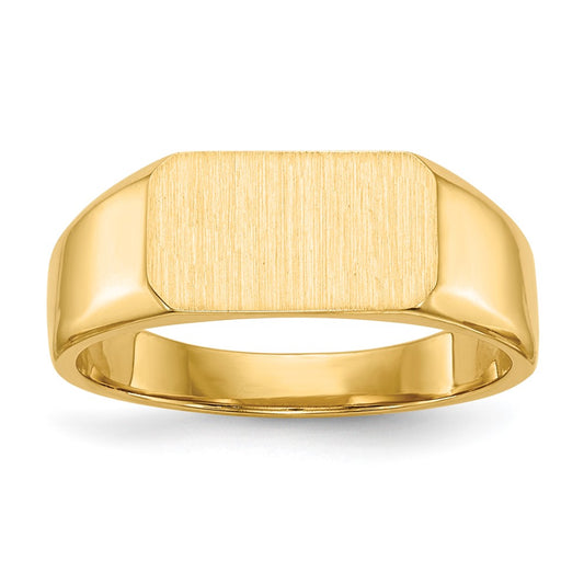 14k 6.5x11.5mm Closed Back Signet Ring
