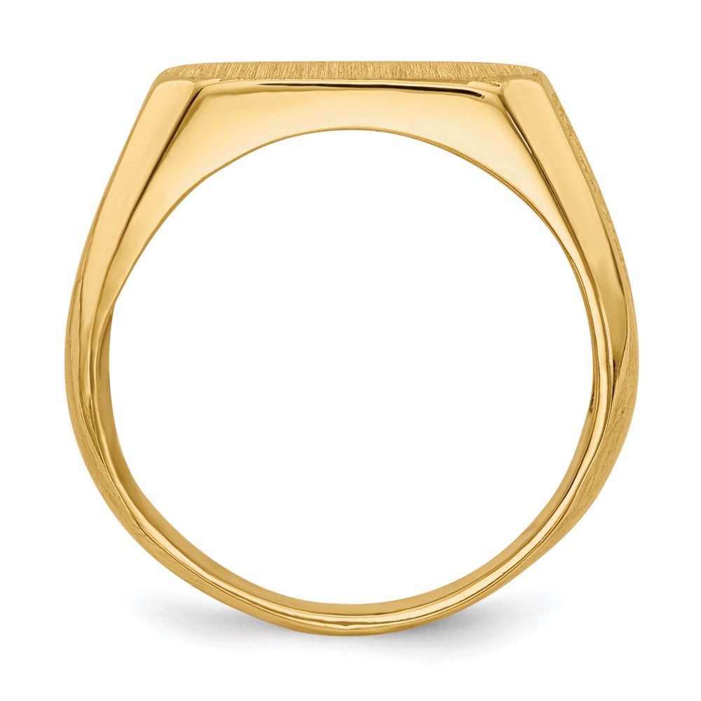 14k Yellow Gold 6.0x12.5mm Closed Back Signet Ring
