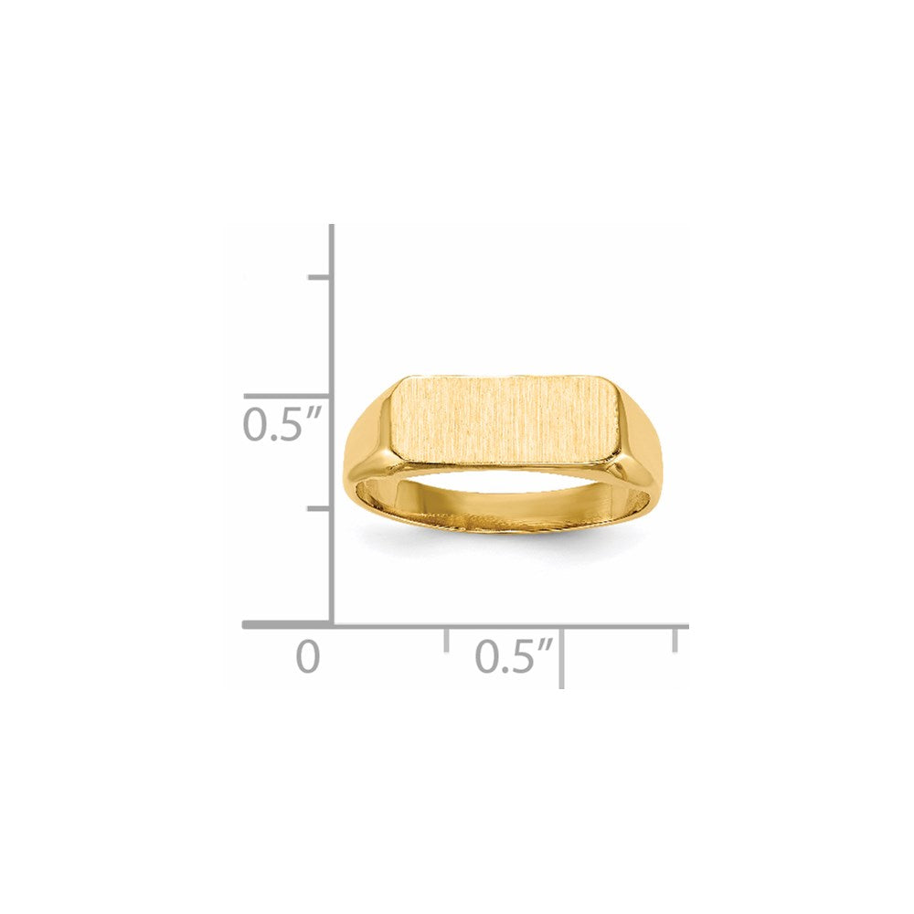 14k 5.5x13.5mm Closed Back Signet Ring