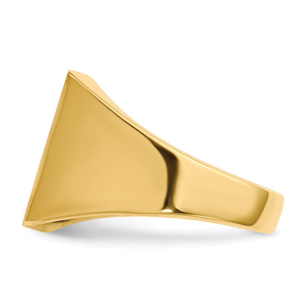 14k 14.0x13.0mm Closed Back VS Diamond Men's Signet Ring